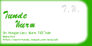 tunde wurm business card